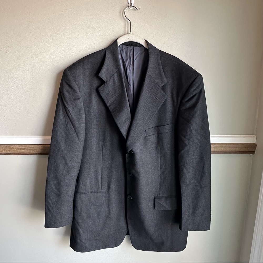 Hilton Gray Loro Piana Super 110s Worsted Wool Italy Blazer Jacket​
